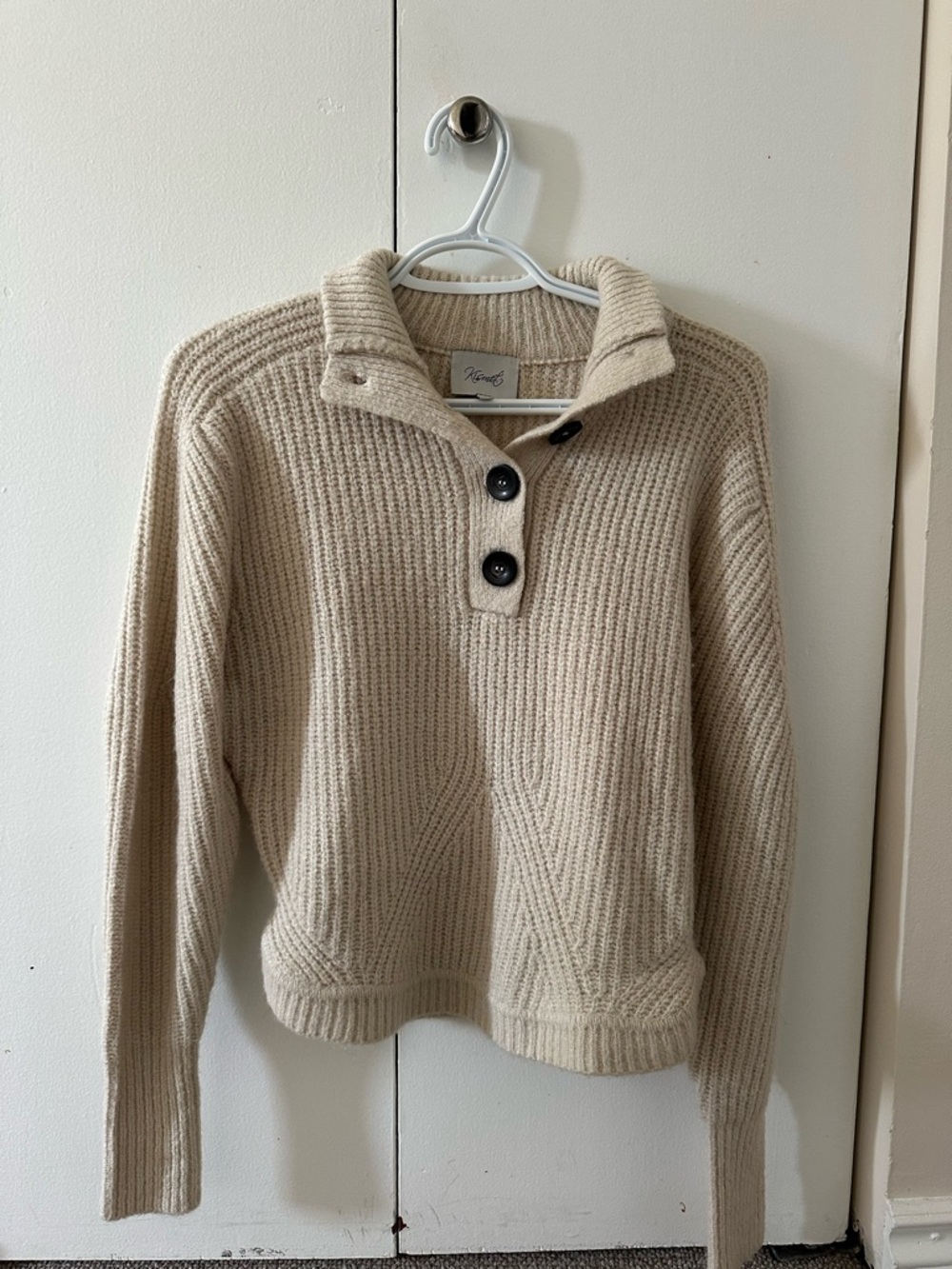 Bootlegger Kismet Cream Textured Ribbed Sweater